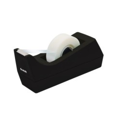 Scotch Tape Dispenser - Non-Slip Base - 100% Recycled Plastic - Tape Not Included - Black