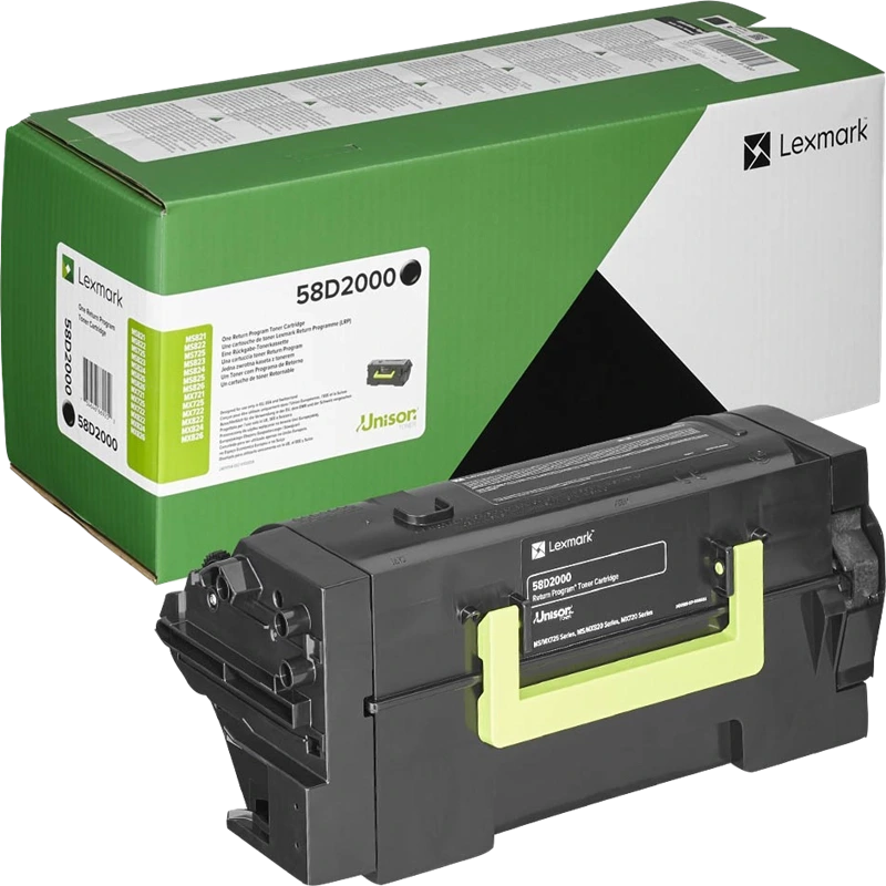Lexmark MS725/MS821/MS822/MS823/MS825/MS826/MX721/MX722/MX822/MX826 Black Toner Cartridge Original - 58D2000