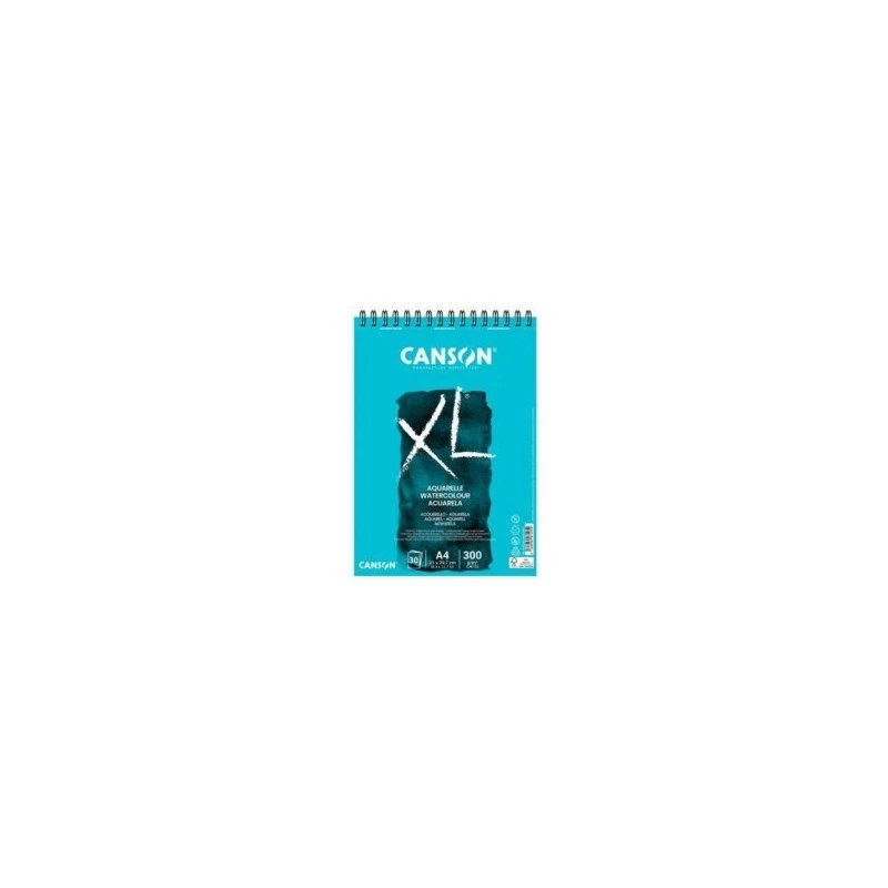 Canson XL Watercolor Paper Spiral Album of 30 A5 Sheets of 300g - Fine Grain - White Color