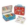 Carioca Caja Metalica con 100 Rotuladores Punta Fina y Tinta Superlavable - 1 Album para Colorear - Dedicado a Pequeños