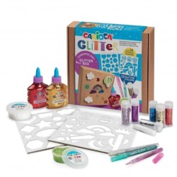 Carioca Glitter Creator Pacote com 13 Produtos de Glitter e 26 Moldes - 2 Frascos de Cola Glitter - 2 Frascos de Pasta de