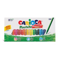 Carioca Pack de 30 Plasticeras - Extra Limpias - No Dejan Color en las Manos - Duran Tres Veces mas - Colores Brillantes y