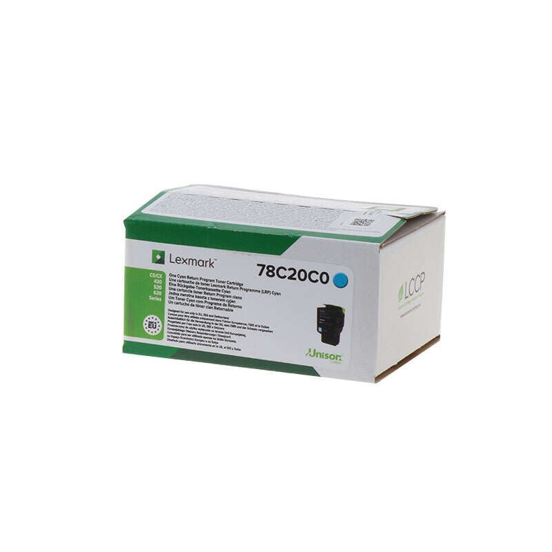 Lexmark CS421/CS521/CS622/CX421/CX522/CX622/CX625 Ciano Cartucho de Toner Original - 78C20C0