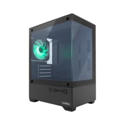 Coolbox GM200 Vision Lite Caja Mini Torre Micro ATX, Mini-ITX - Frontal y Lateral Cristal Templado - Tamaño HDD 3.5" y 2.5"
