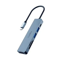 CoolBox MiniDock C61 USB-C - 1x HDMI 4K, 2x USB 3.2 Gen1, 1x USB-C PD, 1x SD, 1xMicroSD/TF - Compatible con PC, MAC y Consolas