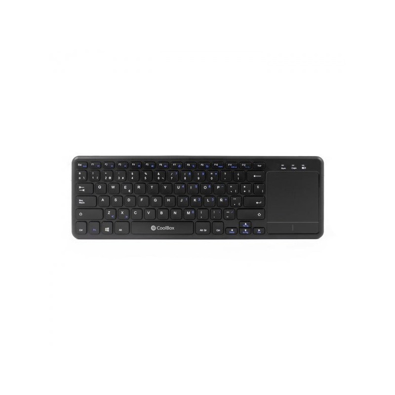 Coolbox TEW01-BK Wireless Keyboard Touchpad - PC, TV - Black