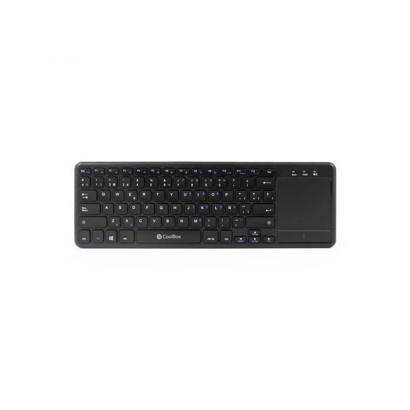 Coolbox TEW01-BK Wireless Keyboard Touchpad - PC, TV - Black