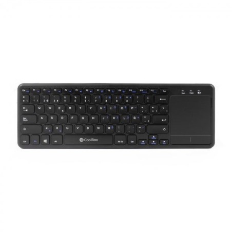 Coolbox TEW01-BK Wireless Keyboard Touchpad - PC, TV - Black