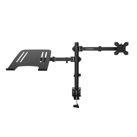 Coolbox MP01 Suporte de mesa giratório e inclinável para laptop e monitor / TV 8Kg até 32" - Cor preta