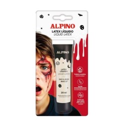 Alpino Bottle of Liquid Latex 20ml - When it dries it has a rubbery texture - Dries in minutes - Flexible -