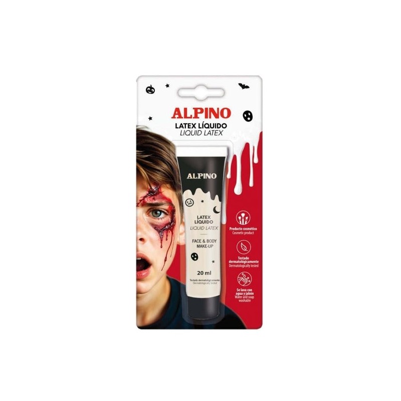Alpino Bote de Latex Liquido 20ml - Al Secarse Queda con Textura de Goma - Seca en Minutos - Flexible -