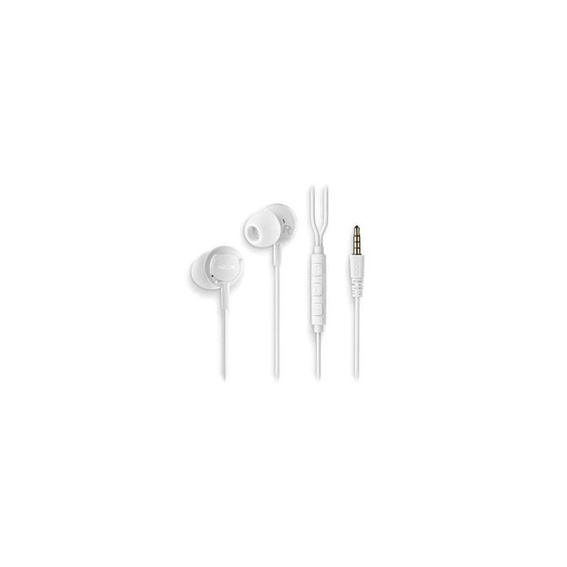 NGS CROSS DRIFT Auriculares Intra-auriculares com Microfone - Jack 3.5mm - Botão Multifunção - Cor Branco