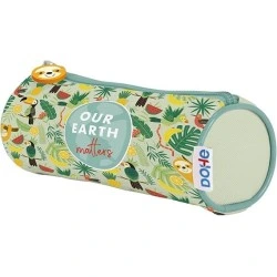 Dohe WWF Tropic Trousse ronde simple avec fermeture éclair et poignée en caoutchouc