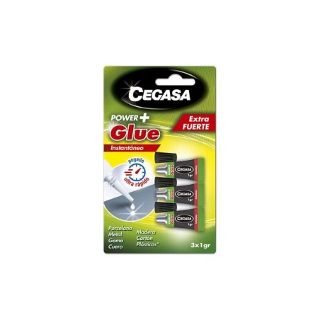 Cegasa Power Glue Pacote de 3 Colas Instantâneas 1gr - Cor Transparente