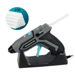 Cecotec CecoRaptor Perfect Fix 360 X‑Treme Pistola de Cola Termofusible - Autonomia 30min - Base de Carga - Bateria 1.5Ah 3.7V