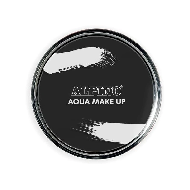 Alpino Aqua Make-up Polvera de Maquillaje Facial Acuarelable - Se Lava con Agua y Jabon - Color Negro