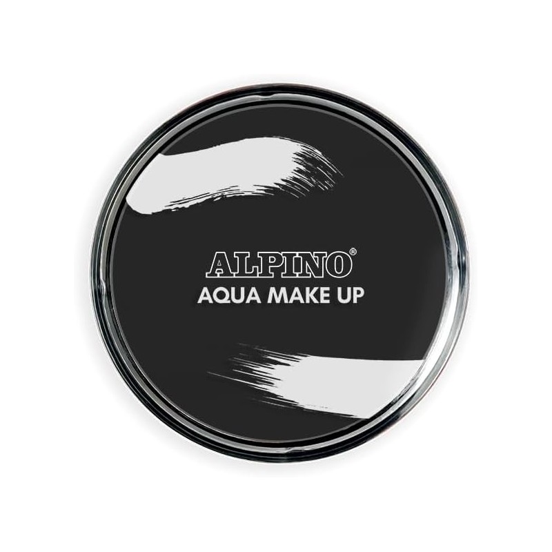 Alpino Aqua Make-up Watercolor Facial Makeup Powder - Washes with Soap and Water - Black Color