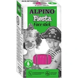 Alpino Fiesta Face Stick Pack con 6 Barritas de Pintura Facial - Sistema Retractil Giratorio - Se Lava con Agua - Testado
