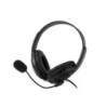 Auscultadores Coolbox CoolChat U1 com microfone - Arco ajustável - Almofadas de ouvido acolchoadas - Controlo de