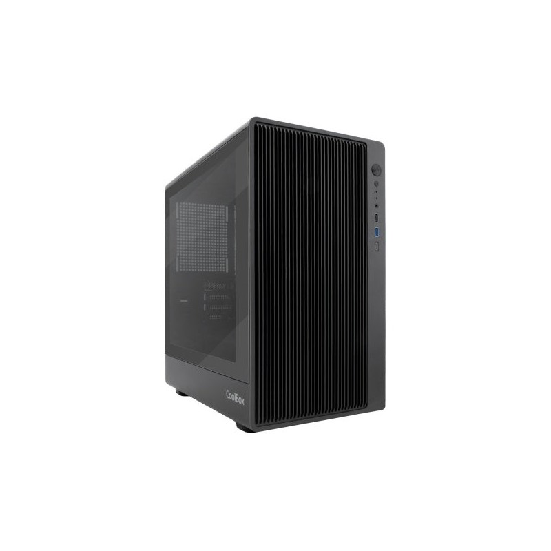 CoolBox Gaming GM350 Darkface Caja Torre MicroATX - 1 x USB C 3.2 1 x USB A 3.2 1X USB A 2,0 1 x Audio + Micro - Color Negro