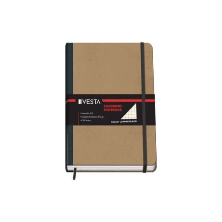 Dohe Hardback Notebook with Rounded Corners - 96 Sheets of 80gsm Ivory Paper - Three-Piece Cover with Cloth Spine - Elastic