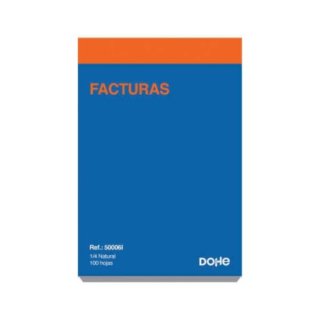 Dohe Pre-Printed Two-Colour Receipt Books - 100 Sheets - Quarto Natural - Single Copy