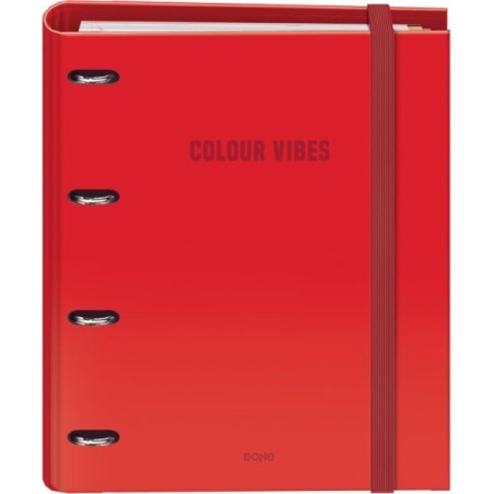 Dohe Color Vibes 4 Mixed 35mm Ring Binder Refill 100 Sheets 5mm Grid - A4 Format - Rubber Closure - Includes 4 Dividers and