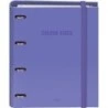 Dohe Color Vibes Classeur avec 4 anneaux mixtes de 35 mm, recharge 100 feuilles, grille de 5 mm - Format A4 - Fermeture en