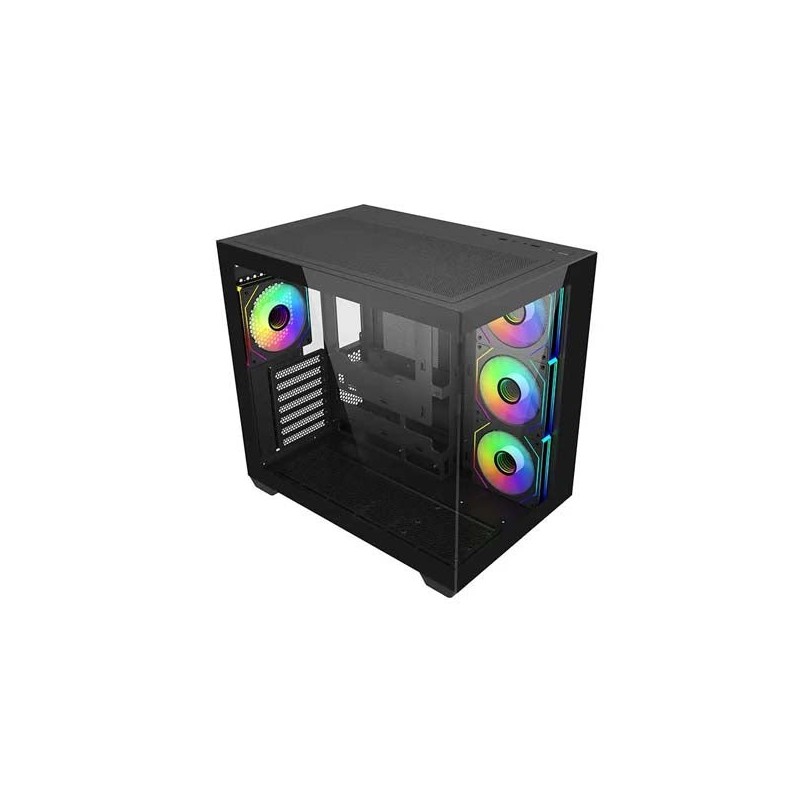 Cooler Master Elite 681 Caja Semitorre ATX/MicroATX/Mini-ITX - 4 Ventiladores 120mm RGB - Vista Panoramica - Doble Camara