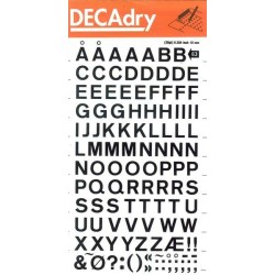 Apli Transferable Letters Black Capital Letters 10mm - Easy Application - 129 Characters - Water Resistant - Black
