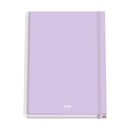 Caderno espiral Dohe Serenity A4 100 folhas microperfuradas grade de 5 mm - papelão forrado com capa dura - fecho de borracha