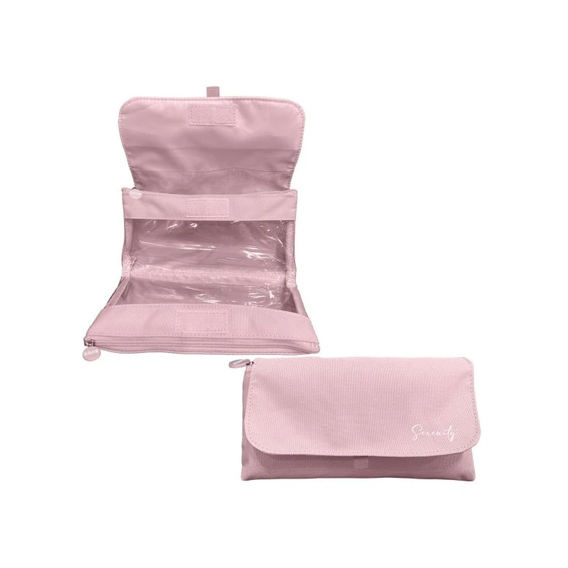 Dohe Serenity Portatodo Doble - Solapa con Bolsillo Interior - Cremallera - Ventanas Transparentes - Poliester - 22x11x6cm