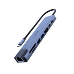 CoolBox MiniDock C81 USB-C - 1x HDMI 4K, 2x USB 3.2 Gen1, 1x USB-C PD, 1x USB-C, 1x SD, 1xMicroSD/TF, 1x RJ45 10/100/1000