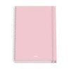 Dohe Cahier à Spirale Sérénité A4 100 Feuilles Microperforées Grille 5mm - Couverture Rigide Carton Ligné - Fermeture