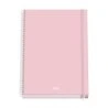 Dohe Serenity Cuaderno Espiral A4 100 Hojas Microperforadas Cuadricula 5mm - Tapa Dura Carton Forrado - Cierre de Goma - Bandas