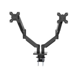Coolbox M02D Soporte de Mesa con Brazos Articulados para 2 Monitores Hasta 32" - Giratorio e Inclinable - Piston de Gas - Peso