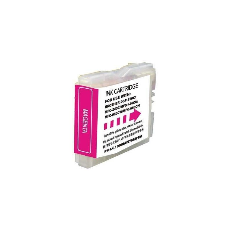 Brother LC1000XL/LC970XL Magenta Compatible Ink Cartridge - Replaces LC1000M/LC970M