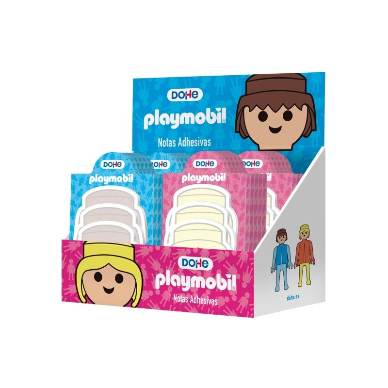 Dohe Playmobil Display Stand with 32 Pads of 25 Sticky Notes - Multi-Surface - Assorted Colors