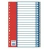 Dohe Intercalaires pour classeurs et dossiers à anneaux A-Z Format folio 120 microns – 20 positions – Multi-perforations 16