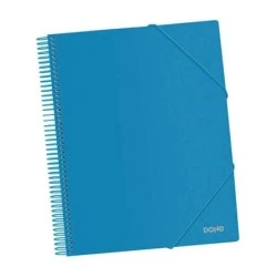 Pasta Dohe com 40 capas tamanho A4 - Capa de polipropileno opaco de 800 mícrons - Capas transparentes de 80 mícrons - Espiral