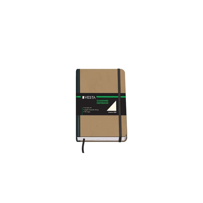 Dohe Hardback Notebook with Rounded Corners - 96 Sheets of 80gsm Ivory Paper - Three-Piece Cover with Cloth Spine - Elastic