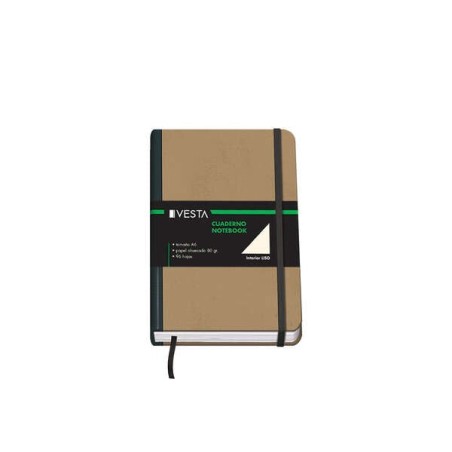 Dohe Cahier Cartonné à Coins Arrondis - 96 Feuilles de Papier Ivoire de 80gr - Couverture en Trois Pièces avec Dos Toilé