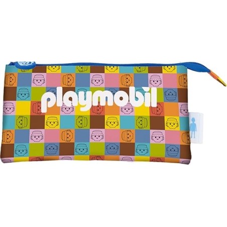 Dohe Playmobil Unite As One Portatodo Triple - Cierre Doble con Cremallera y Tirador de Goma