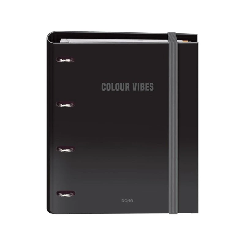 Dohe Color Vibes 4 Mixed 35mm Ring Binder Refill 100 Sheets 5mm Grid - A4 Format - Rubber Closure - Includes 4 Dividers and