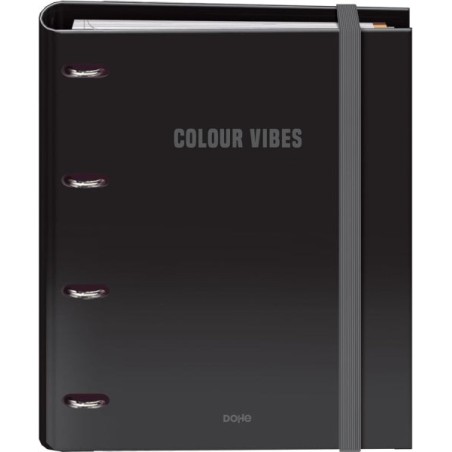 Dohe Color Vibes 4 Mixed 35mm Ring Binder Refill 100 Sheets 5mm Grid - A4 Format - Rubber Closure - Includes 4 Dividers and