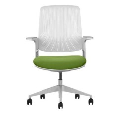 Cromad Senior SE1800 Silla de Oficina - Altura Ajustable con Elevador de Gas de Grado 4 - Respaldo de Material Antibacteriano