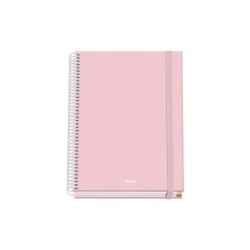 Dohe Serenity Cuaderno Espiral A5 100 Hojas Cuadricula 5mm - Tapa Dura Impresa a todo Color y Plastificada en Brillo - Bandas