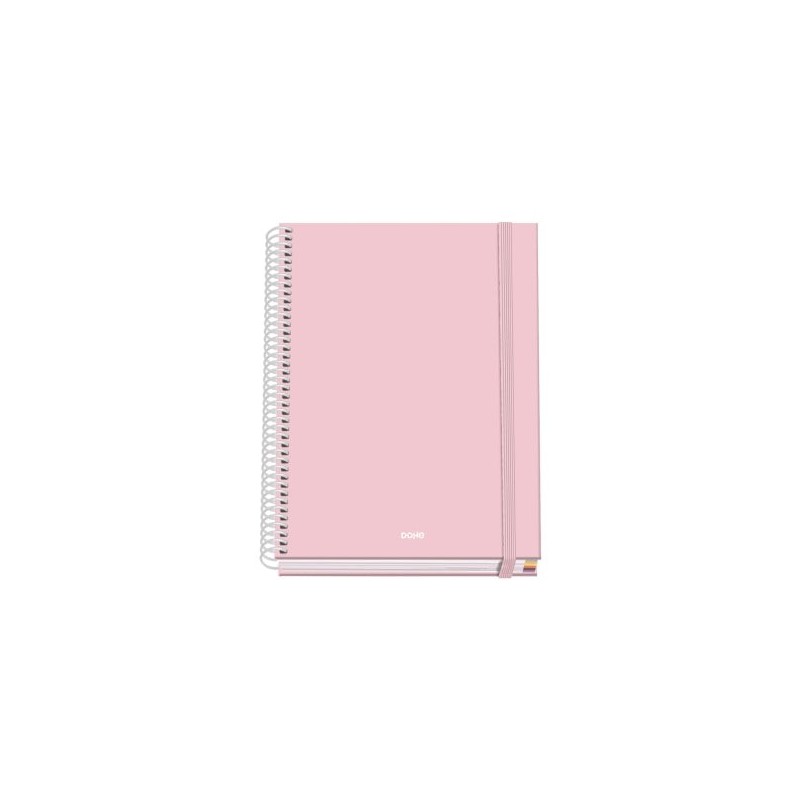 Dohe Serenity Cahier à Spirale A5 100 Feuilles Grille 5 mm - Couverture Rigide Imprimée en Couleur et Laminé Brillant - Bandes