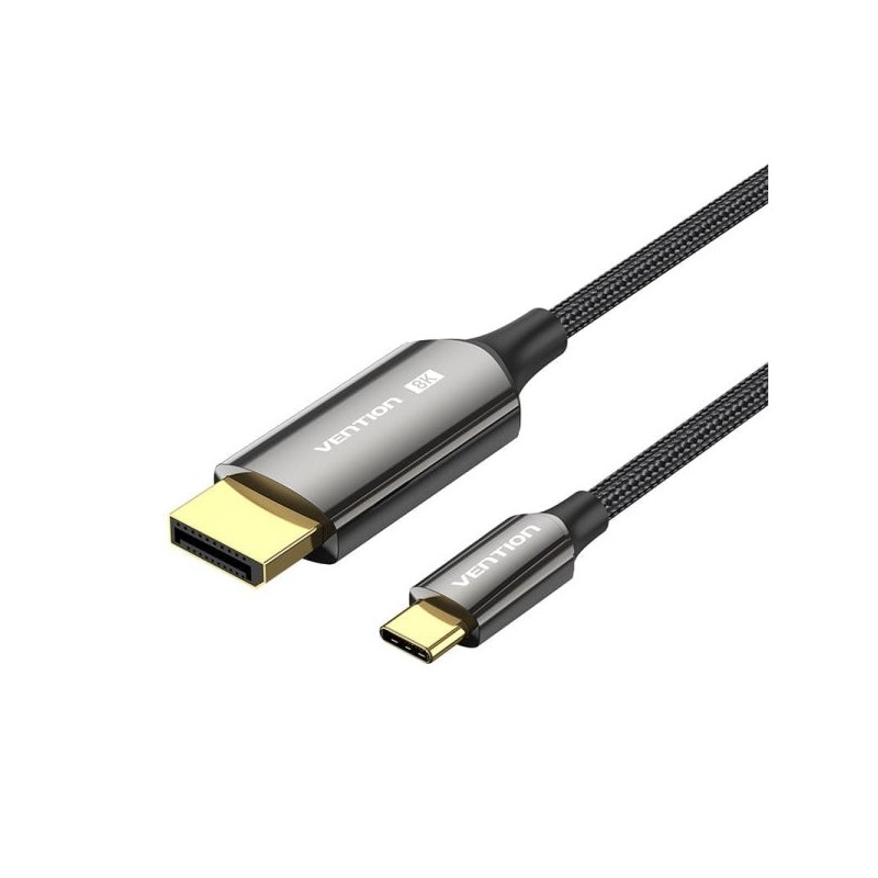 Vention USB-C to DisplayPort 8K Cable - 2m - Braided - Black