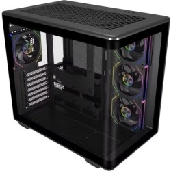 Cooler Master Elite 600 Caja Semitorre ATX/MicroATX/Mini-ITX - 4 Ventiladores 120mm RGB - Vista Panoramica - Doble Camara